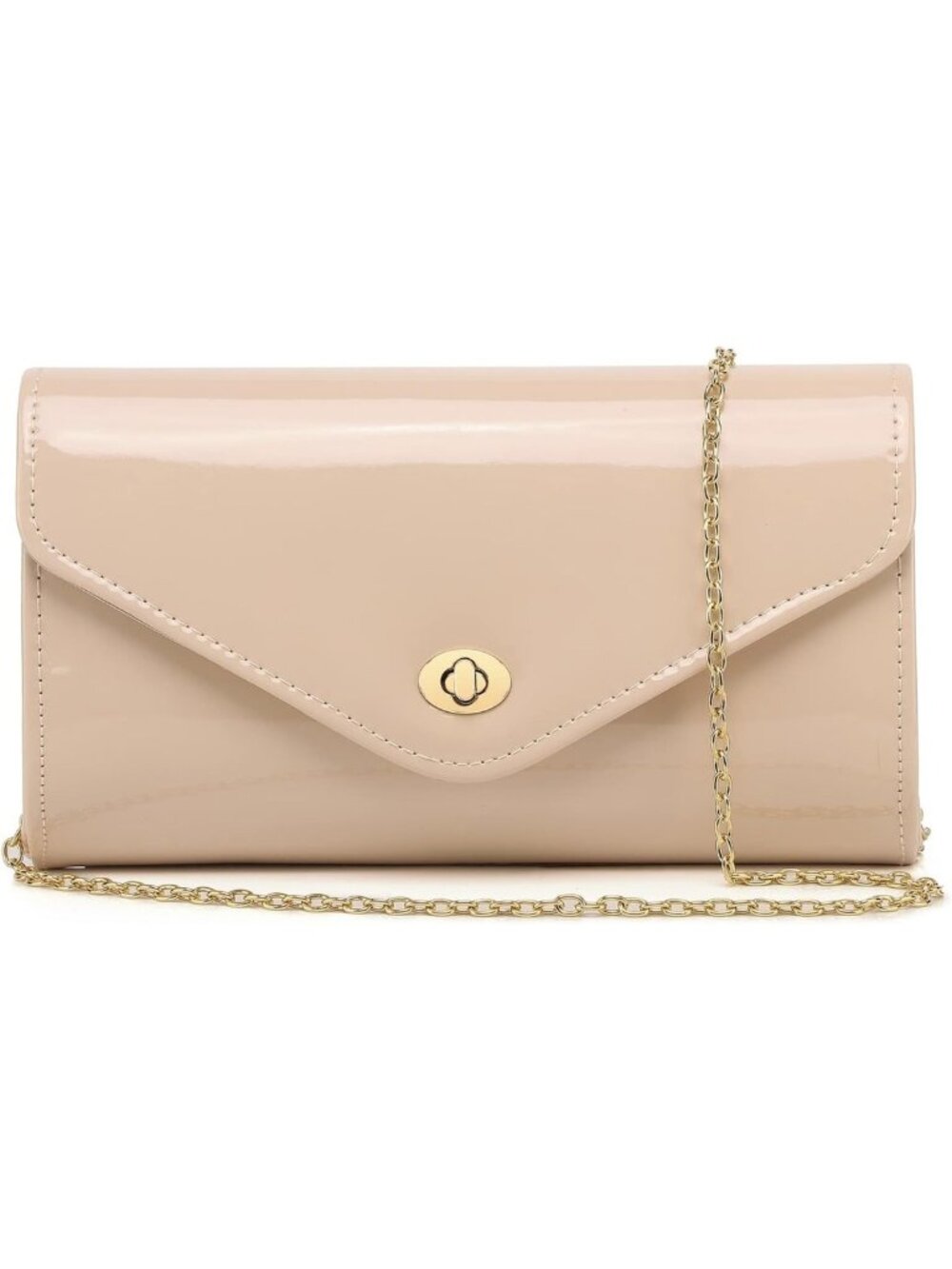 Stylish Patent Leather Envelope Clutch - Women's Evening Handbag for Parties